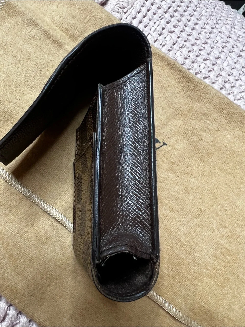 Louis Vuitton Canvas Damier Ebene Cigarette Case with Dustbag